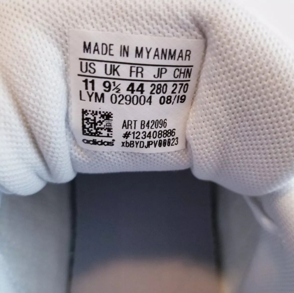 Adidas Hoops 2.0 Women's Shoes/ Sneakers Size 11 White Grey Classic Lifestyle - Picture 9 of 9